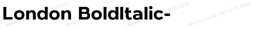 London BoldItalic字体转换